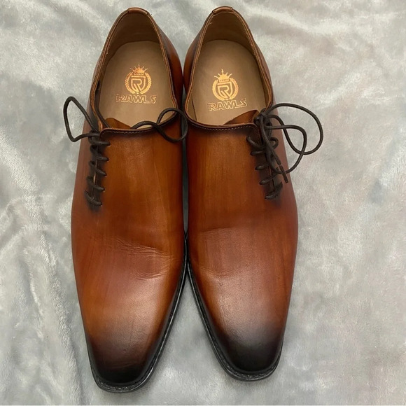 Rawls Henry Side Lace Up Oxford in Cognac Patina - Picture 5 of 9